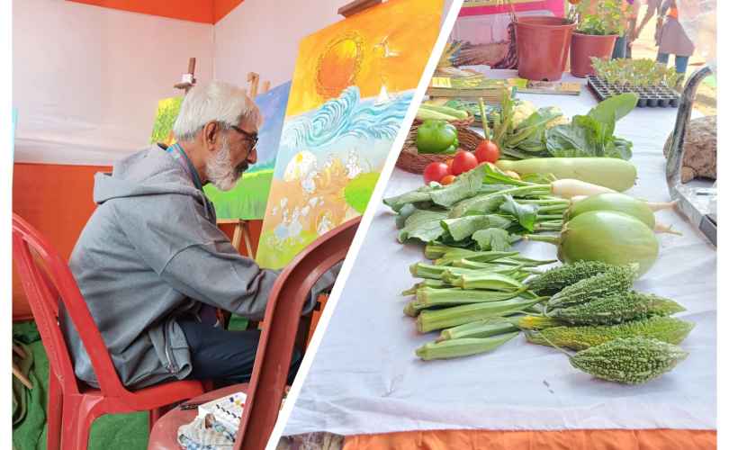 Jamshedpur: बाल मेला में विप्लव दा के चित्र और किसानों को सब्जी उगाने की ट्रेनिंग, दोनों ध्यान खींच रहे