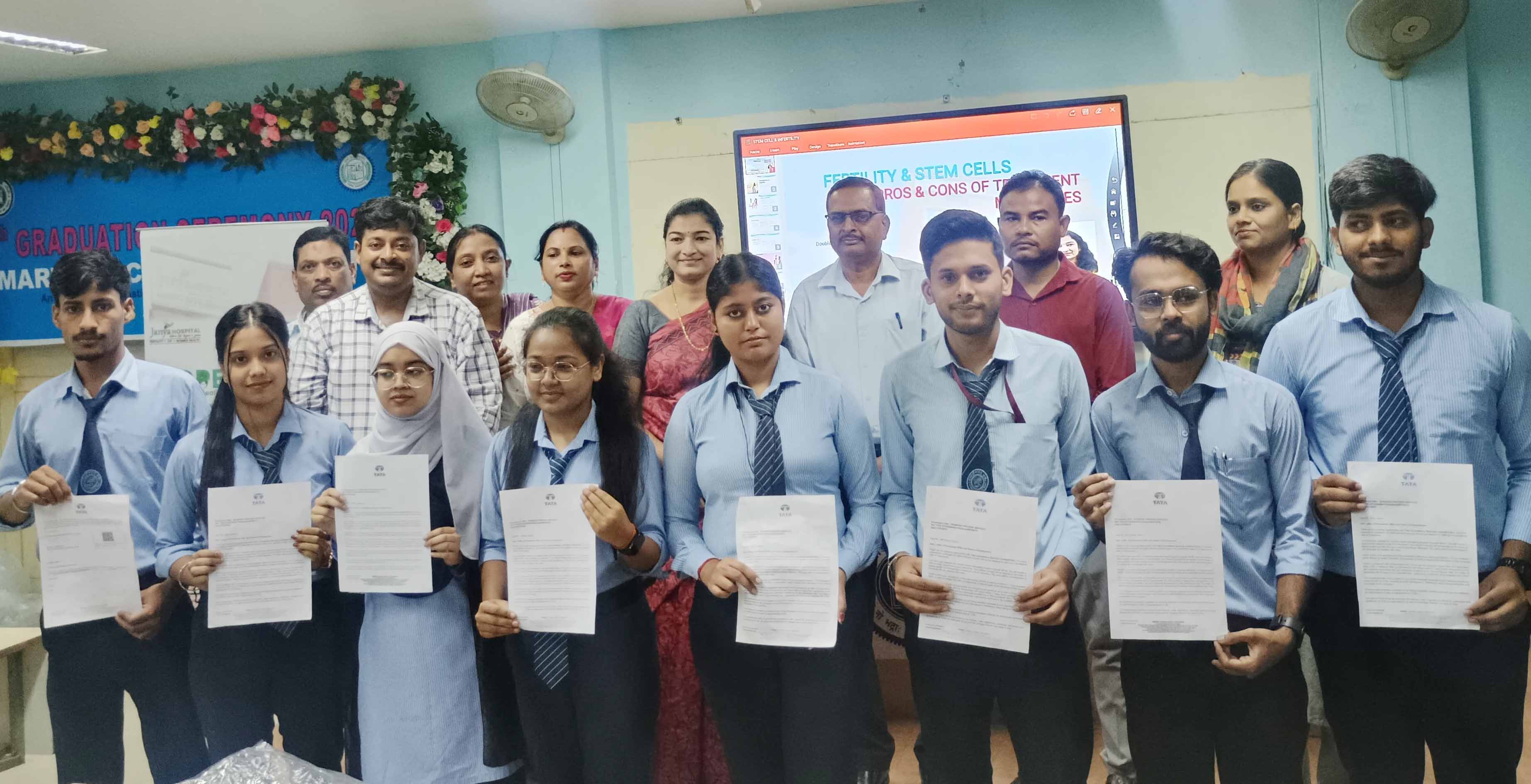 मारवाड़ी कॉलेज के बायोटेक्नोलॉजी विभाग के 10 छात्रों का TCS में चयन