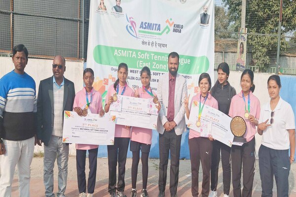 खेलो इंडिया अस्मिता सॉफ्ट टेनिस वीमेंस लीग में झारखंड टीम की शानदार जीत