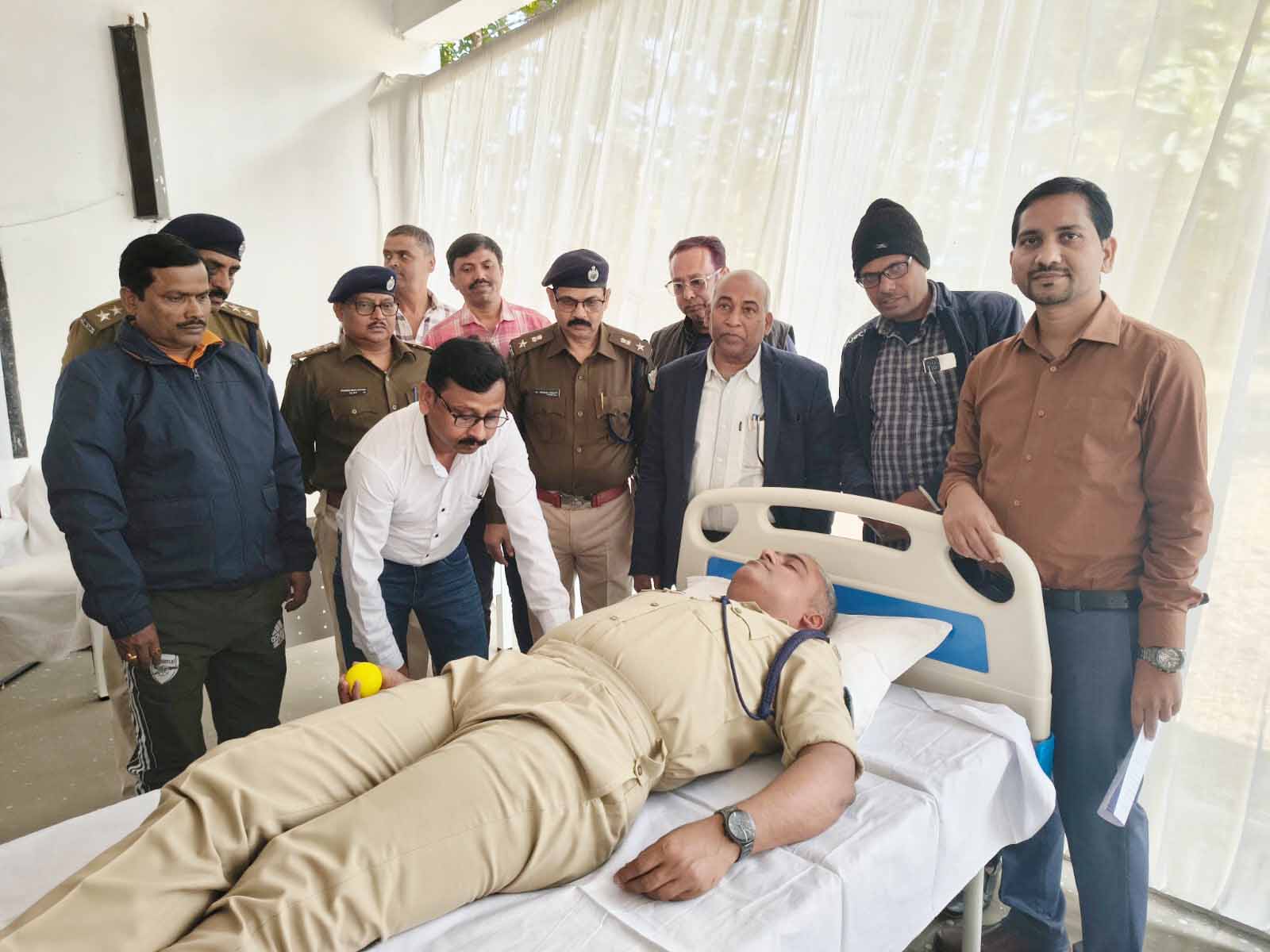 झारखंड सशस्त्र पुलिस प्रशिक्षण केंद्र पदमा में रक्तदान शिविर का आयोजन
