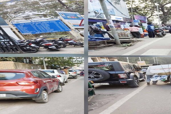 रांची को जाम मुक्त बनाने की बातें, लेकिन समाहरणालय के पास ही उड़ रही नियमों की धज्जियां