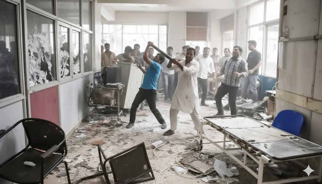 बगोदर: पोस्टमार्टम में देरी पर भड़के परिजन, ट्रामा सेंटर में की तोड़फोड़