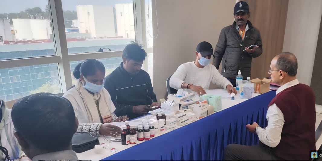 रांची नगर निगम ने कर्मचारियों के लिए लगाया नि:शुल्क स्वास्थ्य जांच शिविर