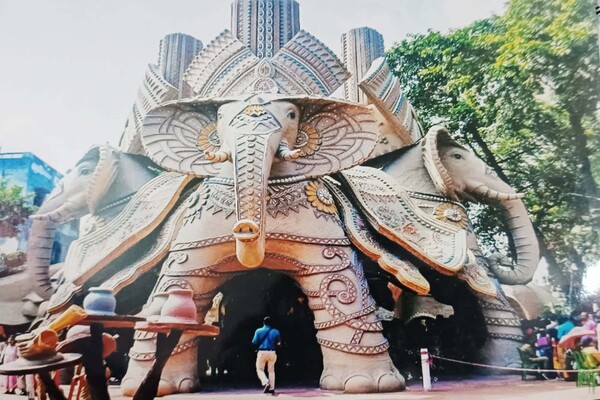 मोरहाबादी में गजराज की थीम पर बनेगा दुर्गा पूजा पंडाल