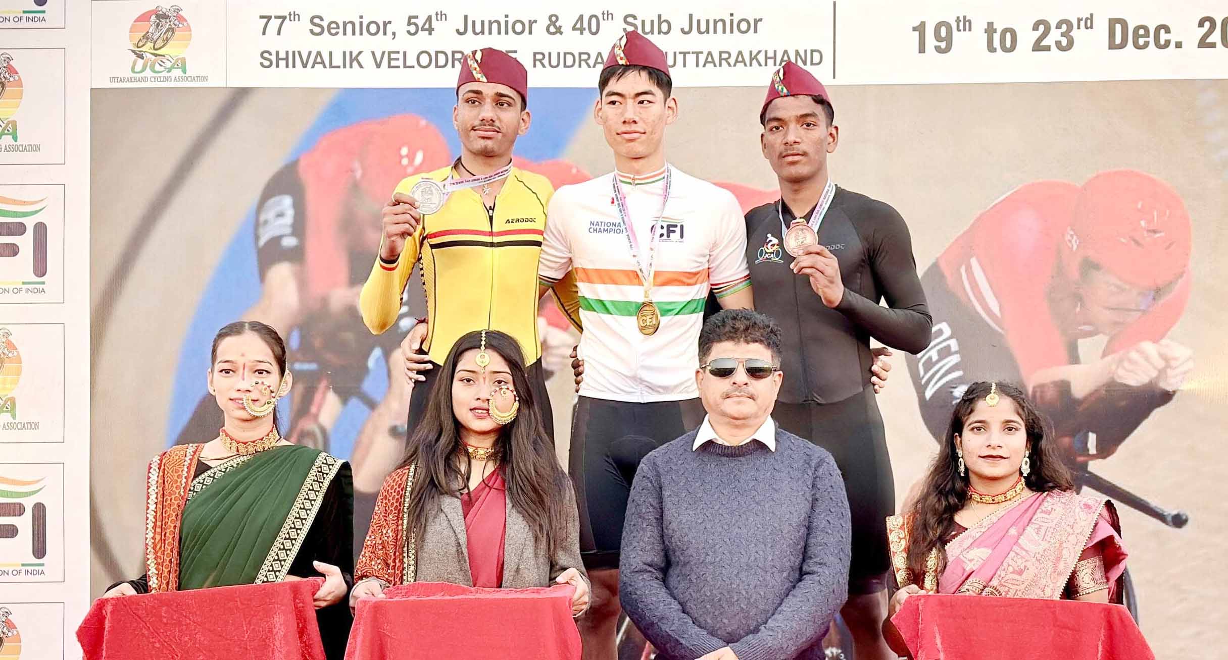 रुद्रपुर: राष्ट्रीय ट्रैक साइकिलिंग में झारखंड ने जीते तीन कांस्य पदक