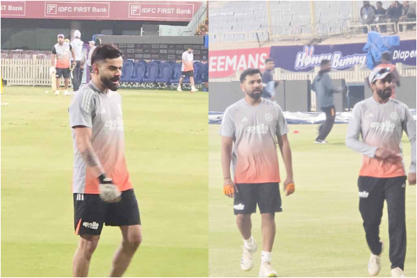 India-SA मैच : दोनों टीमों ने मैदान पर जमकर पसीना बहाया