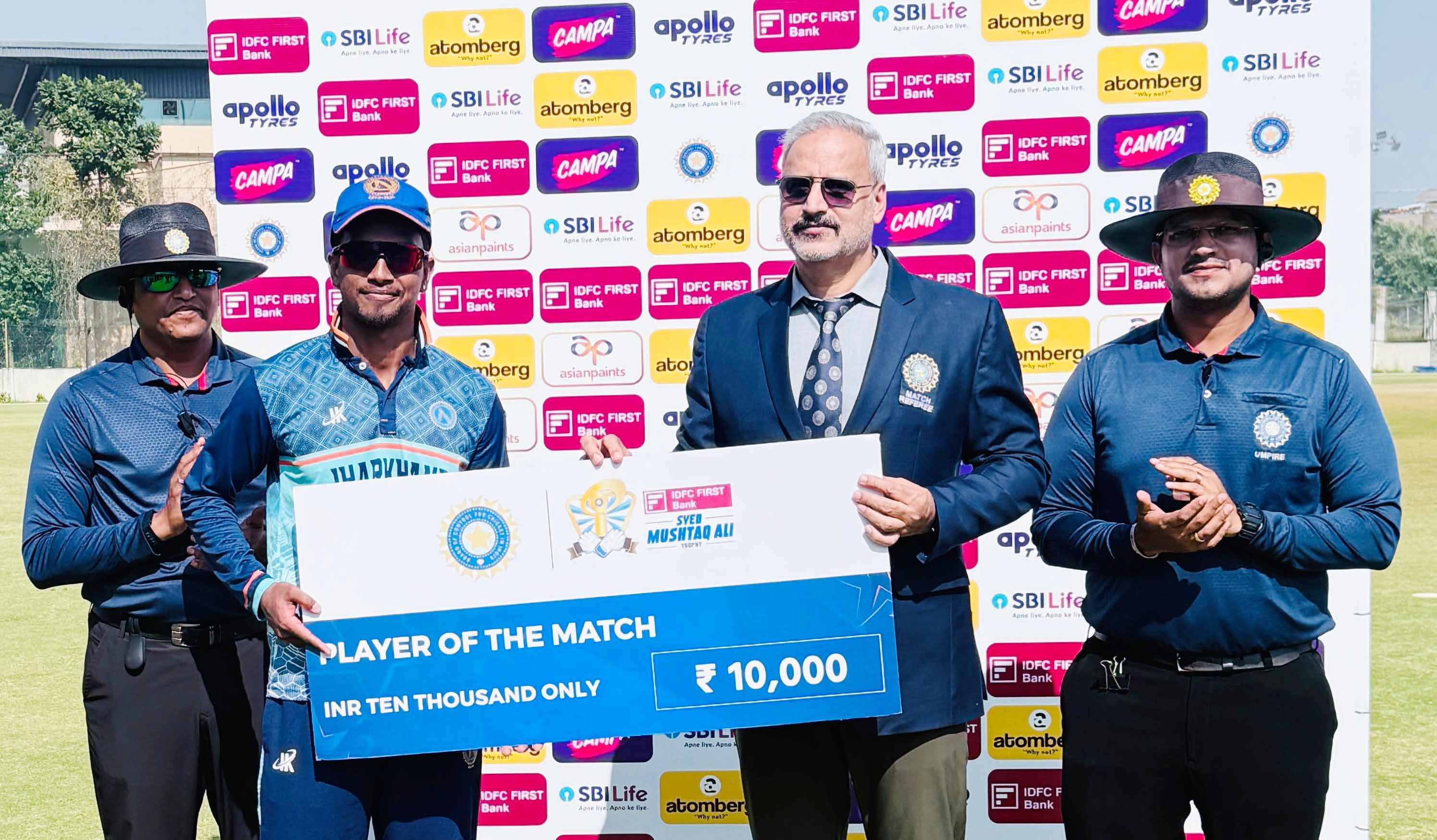 सैयद मुश्ताक अली ट्रॉफी: झारखंड ने तमिलनाडु को 28 रन से हराया