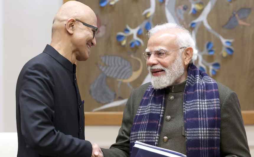 पीएम से मिले  CEO सत्य नडेला, कहा, माइक्रोसॉफ्ट भारत में 1.57 लाख करोड़ का निवेश करेगी