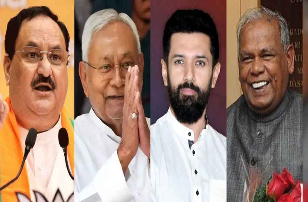 बिहार चुनाव :  NDA में सीट बंटवारा लगभग तय, जदयू 102 भाजपा 101, चिराग पासवान को 26 सीटें!