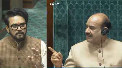 लोकसभा  :  अनुराग ठाकुर ने  लगाया  आरोप , सदन में सांसद ई-सिगरेट पीते हैं, इशारा टीएमसी सांसद की ओर