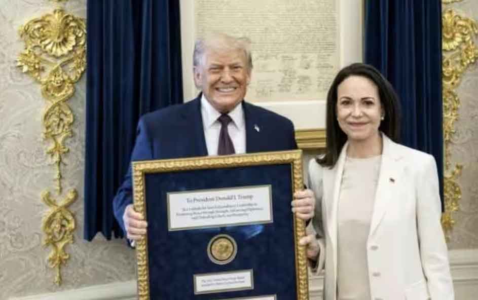 आखिरकार डोनाल्ड ट्रंप को मिल गया नोबेल शांति पुरस्कार, वेनेजुएला की माचाडो ने कर दिया भेंट