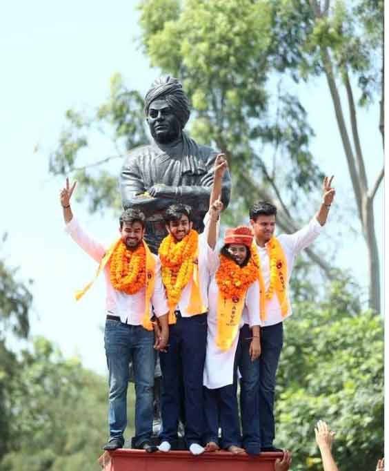 अभाविप के आर्यन मान दिल्ली यूनिवर्सिटी के नये प्रेसिडेंट, तीन पदों पर ABVP, एक पर  NSUI का कब्जा