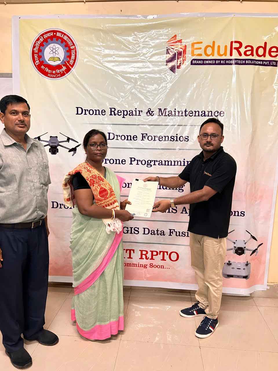 ड्रोन तकनीक में दक्षता दिलायेगा बीआईटी मेसरा, EduRade के साथ एमओयू