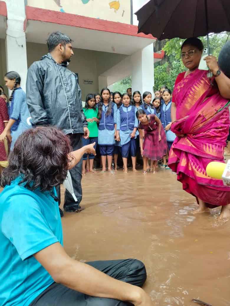 राजकीय आवासीय बालिका विद्यालय में बारिश का पानी घुसा, 380 छात्राओं की बढ़ी परेशानी
