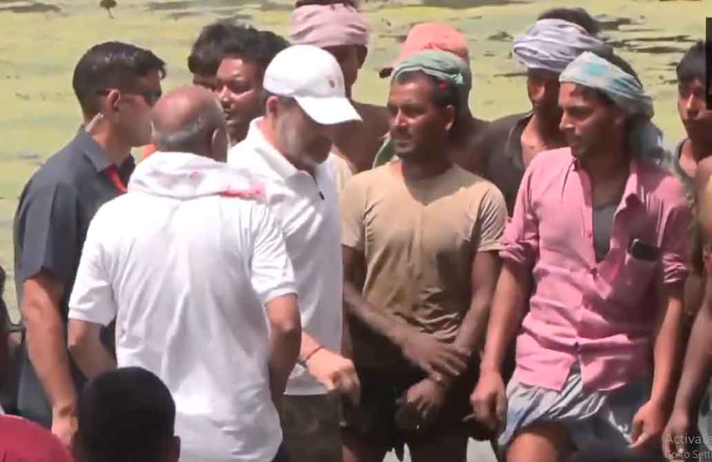 कांग्रेस की वोटर अधिकार यात्रा कटिहार में, राहुल गांधी, तेजस्वी यादव मछुआरों और मखाना किसानों से मिले
