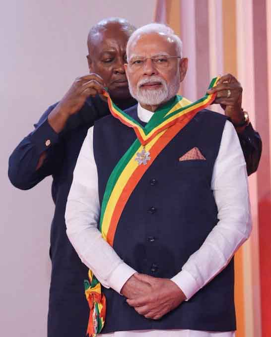 पीएम मोदी द ऑफिसर ऑफ द ऑर्डर ऑफ द स्टार ऑफ घाना से सम्मानित, कहा, हमारे लिए लोकतंत्र सिस्टम नहीं संस्कार