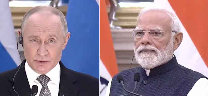 मोदी-पुतिन  प्रेस कॉन्फ्रेंस  :  भारत को तेल की सप्लाई जारी रहेगी, रूसी लोगों को मिलेगा 30 दिनों का फ्री ई-टूरिस्ट वीजा