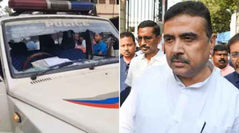 कूच बिहार में सुवेंदु अधिकारी के काफिले पर हमला, भाजपा का आरोप, टीएमसी ने कराया हमला