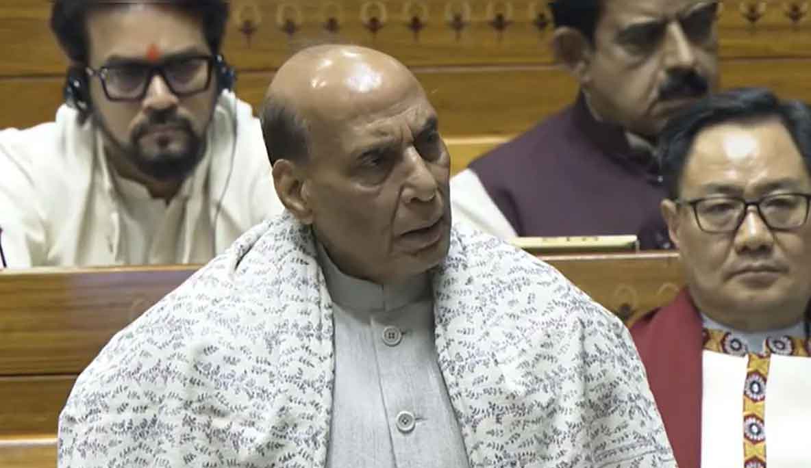 राहुल  गांधी  सदन में नहीं आये, भाजपा ने हमला बोला,  राजनाथ बोले,   कांग्रेस  के लोग  वंदे मातरम को जिन्ना के चश्मे से देख रहे थे