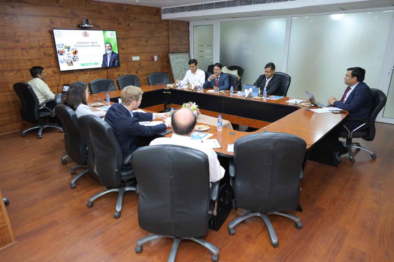 झारखंड सरकार और स्पेन के दूतावास के बीच उच्च स्तरीय बैठक, संबंध विकसित करने पर बल