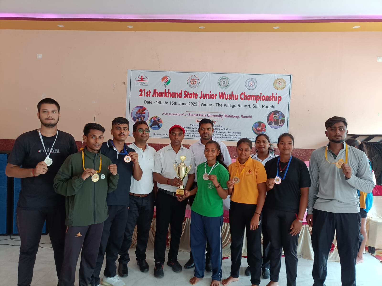 21वीं राज्य स्तरीय जूनियर वुशू प्रतियोगिता में रामगढ़ जिले को तीसरा स्थान