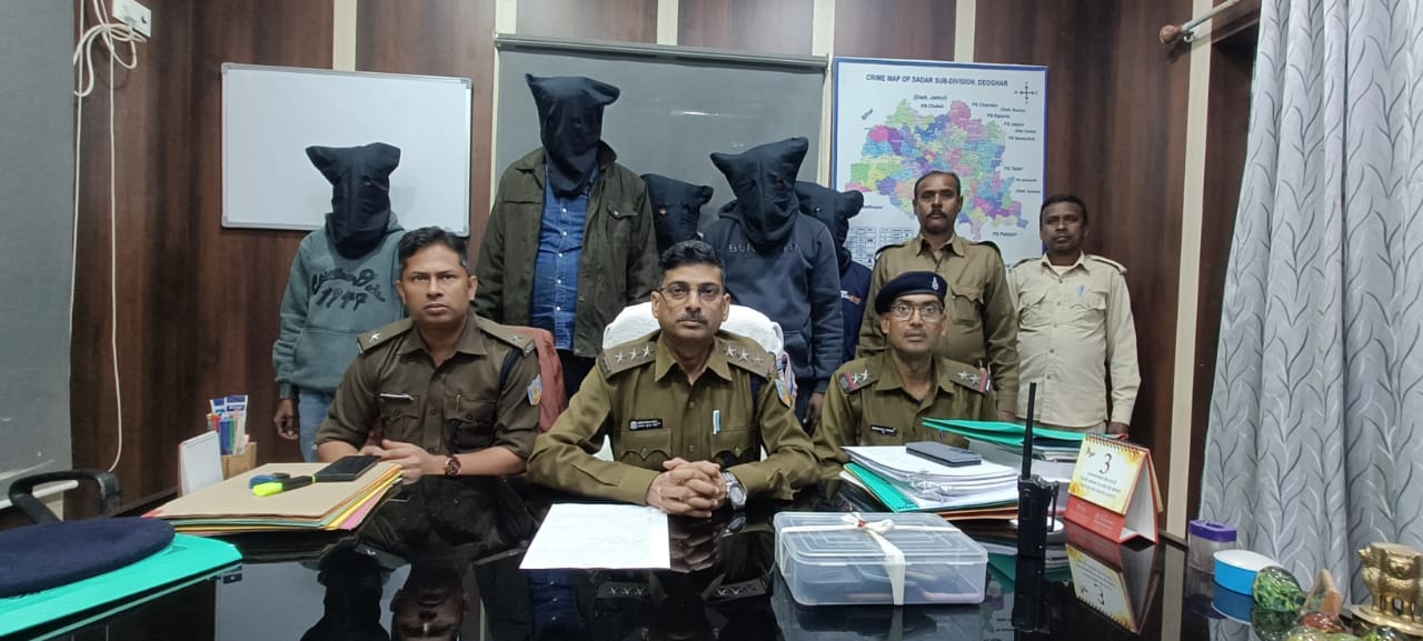 देवघरः अंतरराज्यीय क्रूड ऑयल चोर गिरोह का भंडाफोड़, 5 गिरफ्तार