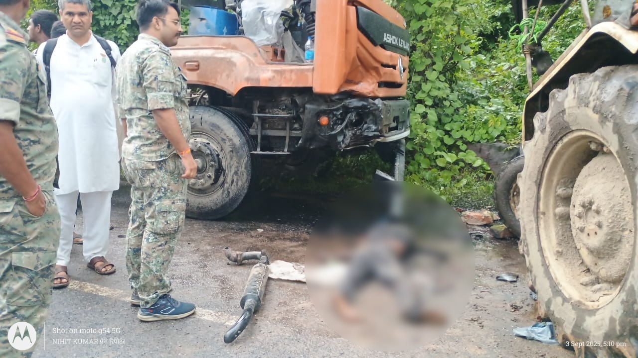 लातेहारः सड़क दुर्घटना में मजदूर की मौत, महिला घायल