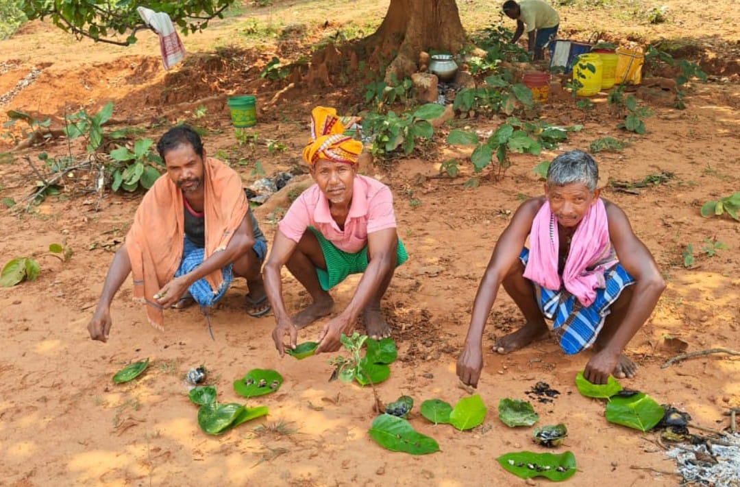 चाईबासाः अच्छी बारिश के लिए ग्रामीणों ने की ग्राम देवता की पूजा