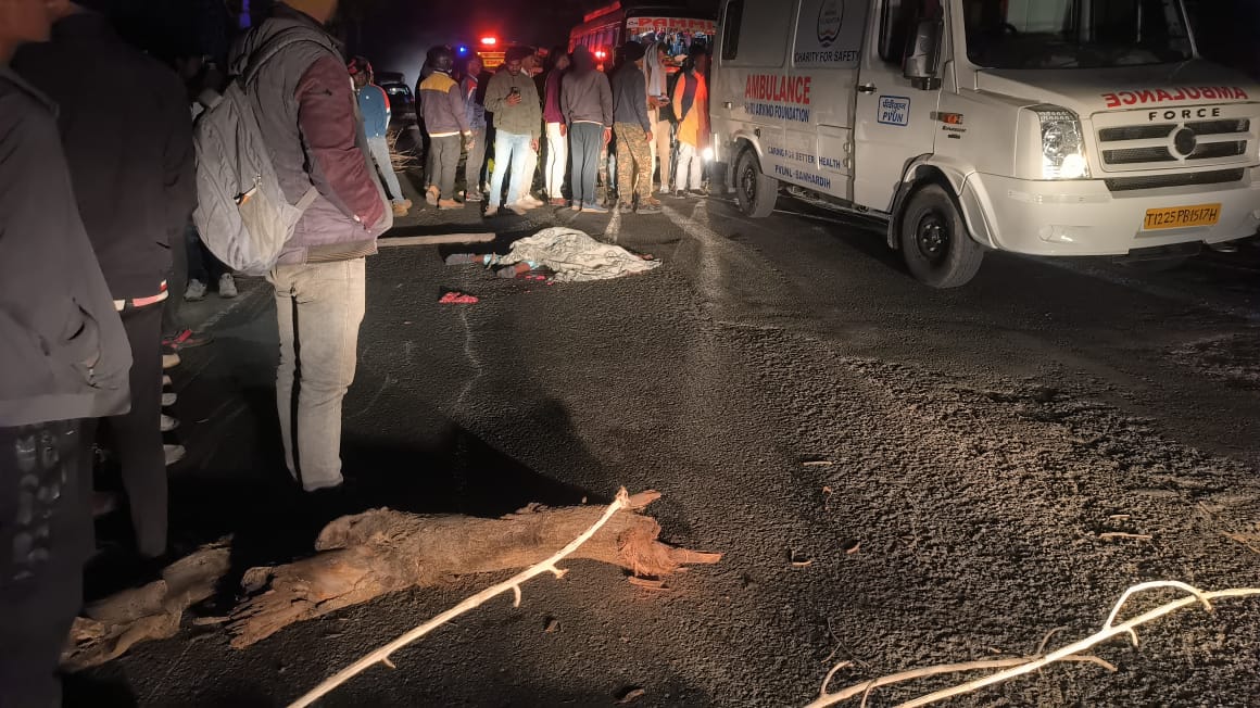 लातेहारः ट्रक के धक्के से बाइक सवार युवती की मौत, 3 लोग घायल