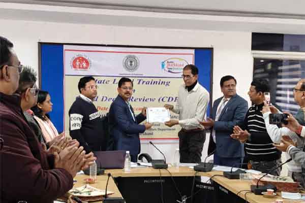 रांची : सदर अस्पताल को तीन क्षेत्रों में उत्कृष्ट कार्य के लिए मिला सम्मान