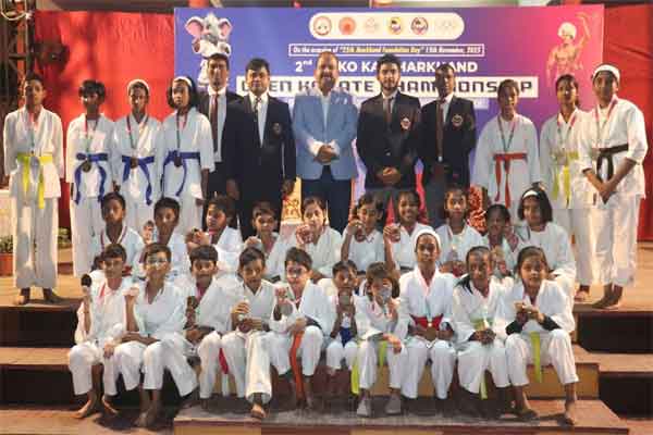 झारखंड ओपन कराटे चैंपियनशिप की शुरुआत, मेजबान रांची 8 स्वर्ण पदक के साथ सबसे आगे