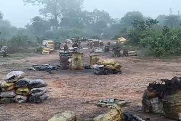 गिरिडीह : अवैध कोयला कारोबार को लेकर छापेमारी, 20 टन कोयला  व 5 मोटरसाइकिल जब्त