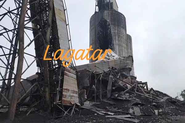 BCCL न्यू मधुबन वाशरी का सेलो धराशायी, 5000 टन कोयला गिरा, फंसे कर्मी को सुरक्षित निकाला गया