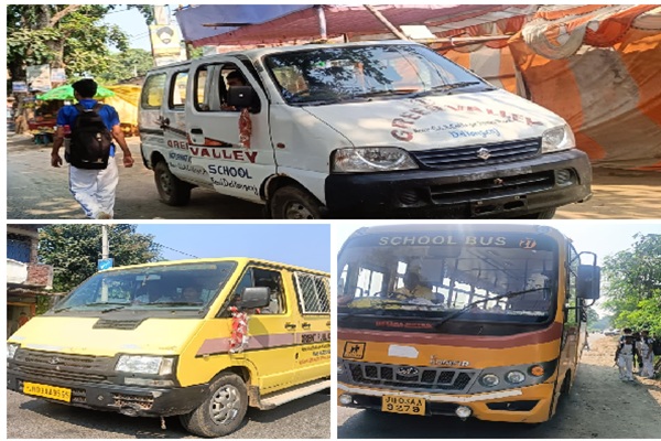 पलामू :  बस हादसे के बाद भी नहीं चेते स्कूल प्रबंधन, बिना खलासी सड़कों पर दौड़ रहीं कई स्कूल बसें