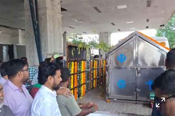 शिक्षा मंत्री रामदास सोरेन का पार्थिव शरीर बिरसा मुंडा एयरपोर्ट लाया गया