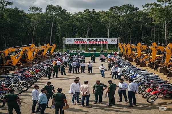 वन विभाग का मेगा ऑक्शन 29 को,  जेसीबी से लेकर बाइक तक,  बोली लगाएं और घर ले जाएं