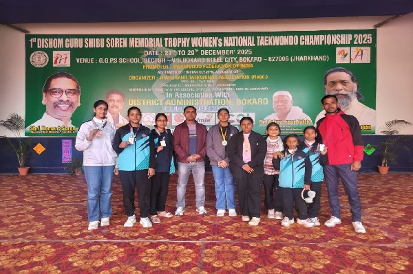 महिला राष्ट्रीय ताइक्वांडो प्रतियोगिता :  गिरिडीह के खिलाड़ियों का उम्दा प्रदर्शन, 3 गोल्ड समेत 7 पदक जीते
