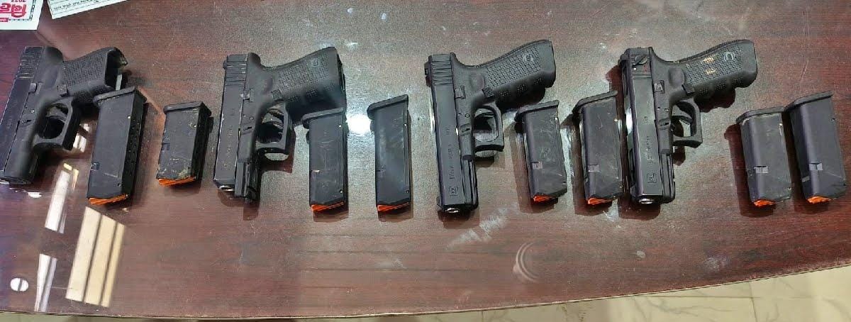 अमन साहू गिरोह ने पाकिस्तान से ड्रोन के जरिए मंगाए 13 ग्लॉक पिस्टल, अब तक छह बरामद