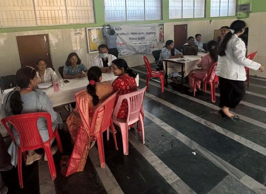 सीसीएल जन आरोग्य केंद्र, गांधीनगर में निःशुल्क स्वास्थ्य जांच शिविर का आयोजन