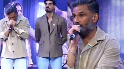 'बॉर्डर 2' के इवेंट में बेटे की असफलता पर इमोशनल हुए सुनील शेट्टी