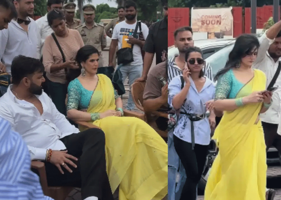 सलमान की हीरोइन संग पवन सिंह ने बारिश में किया रोमांस, वीडियो वायरल
