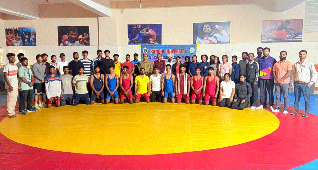 रांची : विश्वविद्यालय अंतर महाविद्यालय कुश्ती सलेक्शन ट्रायल 2025 का हुआ आयोजन