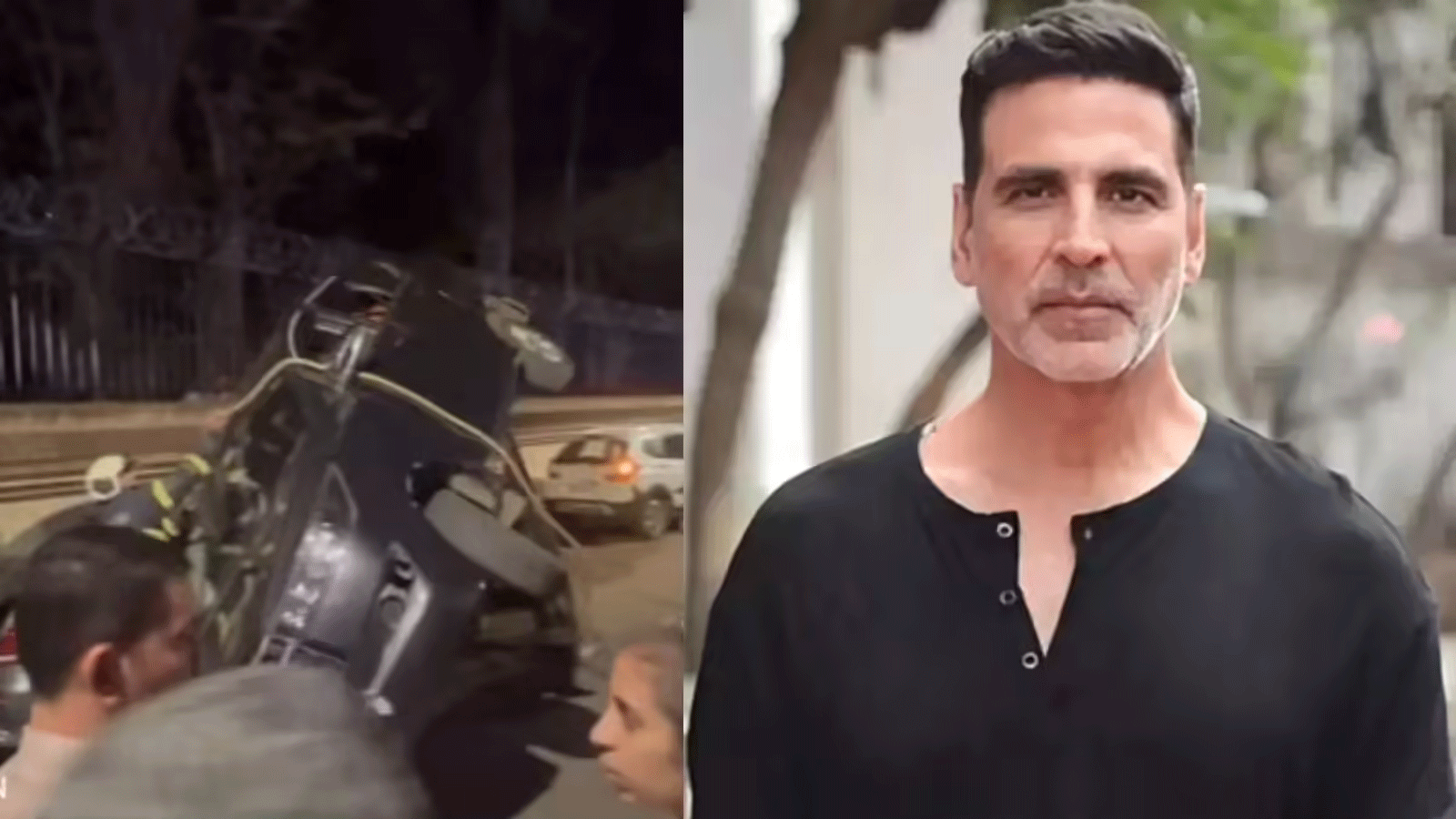 अक्षय कुमार की कार का ऑटो से टक्कर, ड्राइवर की हालत गंभीर