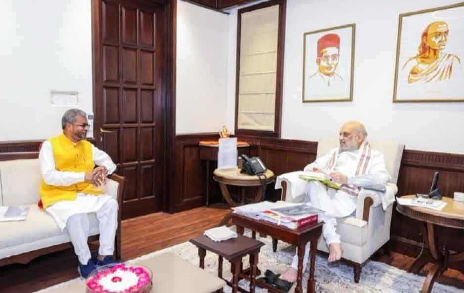 नई दिल्ली में बाबूलाल और अमित शाह की मुलाकात, कई मुद्दों पर चर्चा
