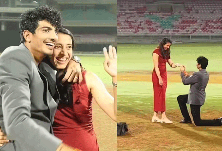 स्मृति मंधाना को बॉयफ्रेंड पलाश ने फिल्मी स्टाइल में किया प्रपोज , कहा– She said Yes