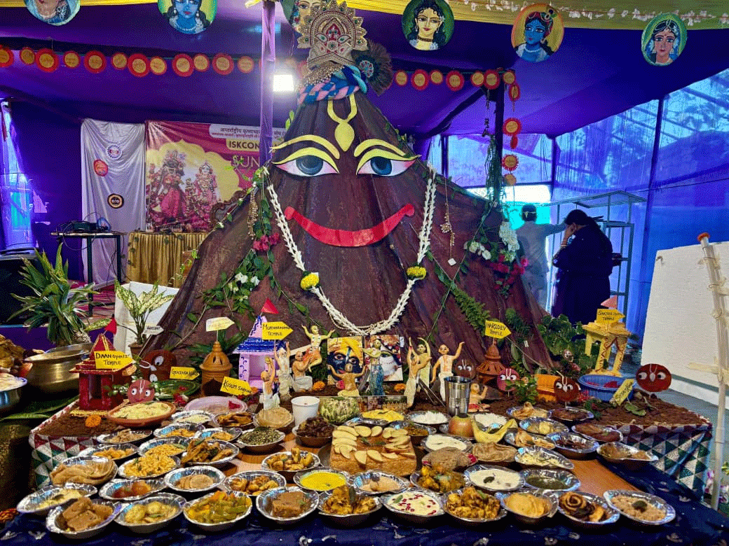 गोवर्धन पूजा पर इस्कॉन रांची में भक्ति और उल्लास का माहौल