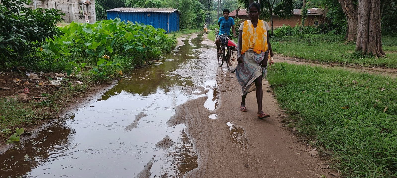 आड़ंग गांव की सड़कें बनीं कीचड़ का तालाब, ग्रामीणों का जीवन अस्त-व्यस्त