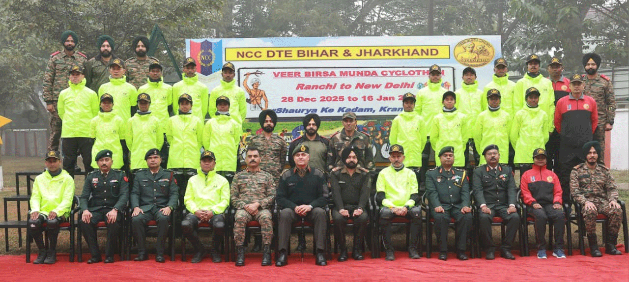 वीर बिरसा मुंडा साइक्लोथॉन ने भरी रफ्तार, नई दिल्ली की ओर बढ़ा जोश व जज्बा
