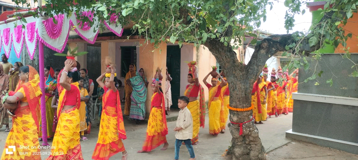 बहरागोड़ा : महा सप्तमी पर 108 कलशों के साथ हुई दुर्गा पूजा की शुरुआत