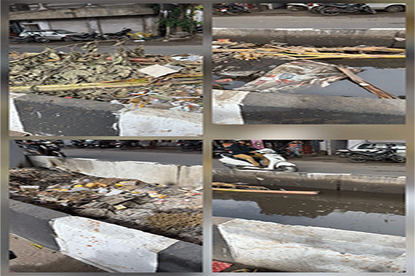 रातू रोड फ्लाईओवर के नीचे गंदगी और मच्छर, निकासी व्यवस्था फेल